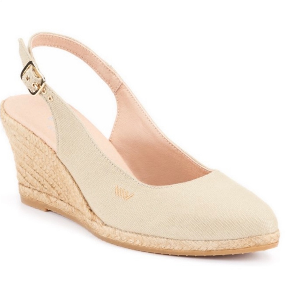 Viscata Palomera Canvas Slingback Buckle Wedges
